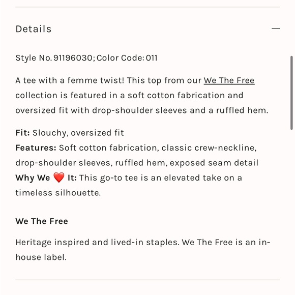 Free People Why Say Yes Tee Small - Picture 4 of 7